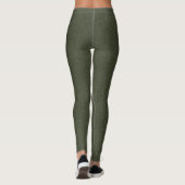Moss Green Textured Lookレギンス – カスタマイズ可能 レギンス (裏面)