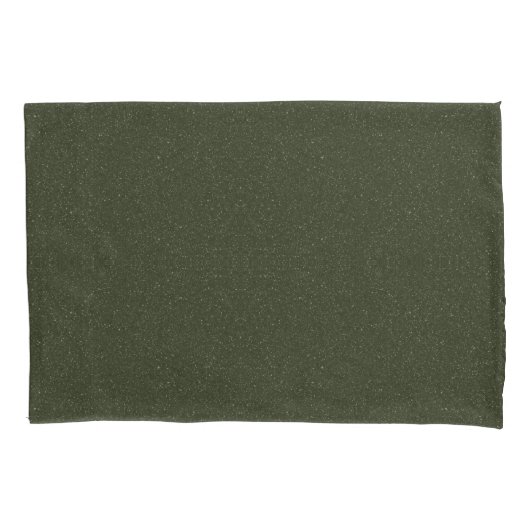 Moss Green Textured Pillowcase – カスタマイズ可能 枕カバー (正面)