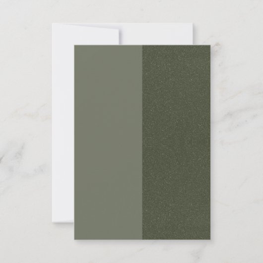 Moss Green Textured Splitフラットカード – カスタマイズ可能 ノートカード (正面)