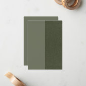 Moss Green Textured Splitフラットカード – カスタマイズ可能 ノートカード (正面/裏面インサイチュ)