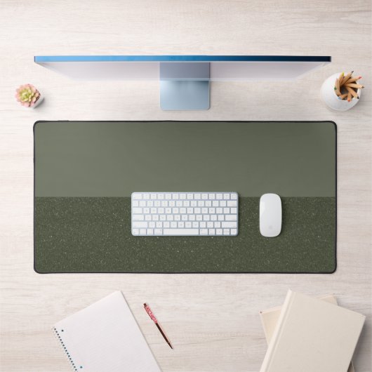 Moss Green Two-Tone Desk Mat – カスタマイズ デスクマット (オフィス1)