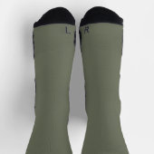 Moss Green Women's Crew Socks – カスタマイズ可能なスタイル ソックス (上部)