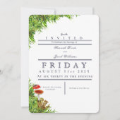  moss & mushroomの魔法の森の結婚式招待状 招待状 (正面)