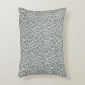 Moss sage green boho bare coral branches  アクセントクッション (正面(垂直))