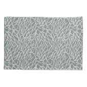 Moss sage green boho bare coral branches  枕カバー (裏面)