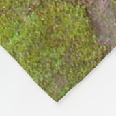 Moss wall green rock texture フリースブランケット (角)