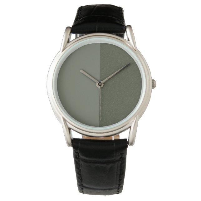 Moss Watch -モダンカスタマイズ可能な2トーンデザイン 腕時計 (正面)