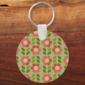 MOSSY開花-フローラキーリング キーホルダー (正面)