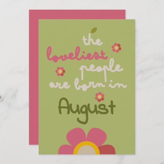 MOSSY開花-誕生日フローラ招待状カード シーズンカード (正面/裏面)