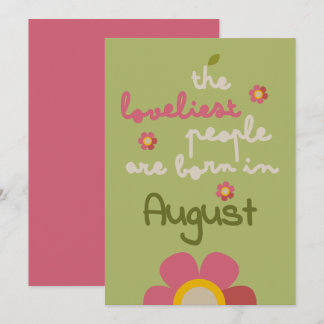 MOSSY開花-誕生日フローラ招待状カード シーズンカード