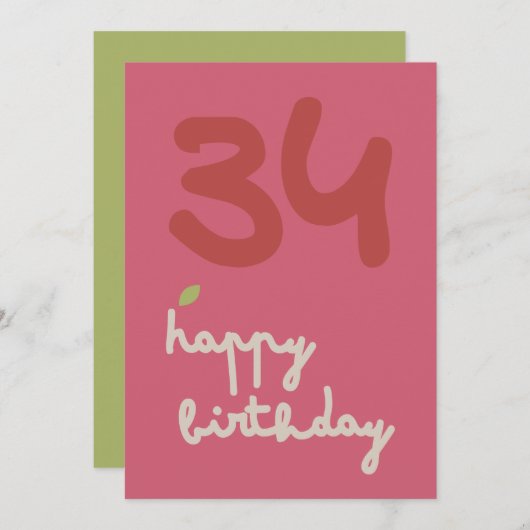 MOSSY開花-誕生日フローラ招待状カード シーズンカード (正面/裏面)