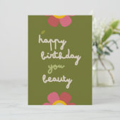 MOSSY開花-誕生日フローラ招待状カード シーズンカード (スタンド正面)