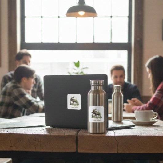 Mossy Moose Wildlife Portrait, custom スクエアシール