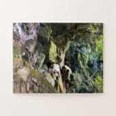 Mossy Mountain Stream in a Japanese Forest Jigsaw  ジグソーパズル (横)
