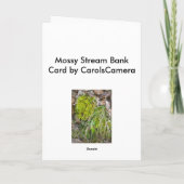 Mossy Stream Bankノートカード シーズンカード (裏面)