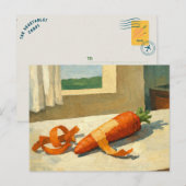 Most Appe-eling Carrot Artwork Postcard ポストカード (正面/裏面)