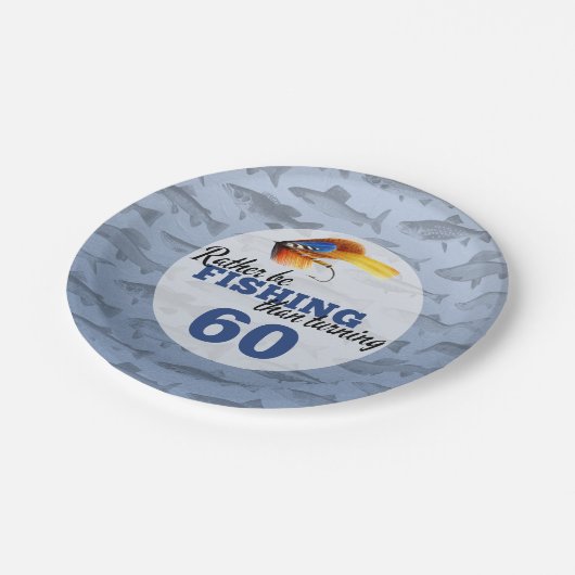 Most Be魚釣りカスタム誕生日パーティー ペーパープレート (アングル)