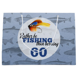 Most Be魚釣りカスタム誕生日パーティー ラージペーパーバッグ