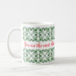 "Most Beautiful Bride Personalized Mug" コーヒーマグカップ<br><div class="desc">Celebrate the bride in style with this elegant and customizable mug, designed to make her feel truly special. Featuring a stunning green floral pattern with bold red accents and the words "The Most Beautiful Bride" elegantly displayed, this mug is a timeless keepsake. What makes it even more unique is the...</div>