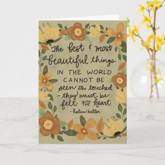 Most Beautiful Things, Helen Keller カード (黄色い花)