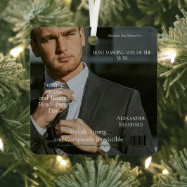 Most Dashing Man Magazineフォトカバー メタルオーナメント