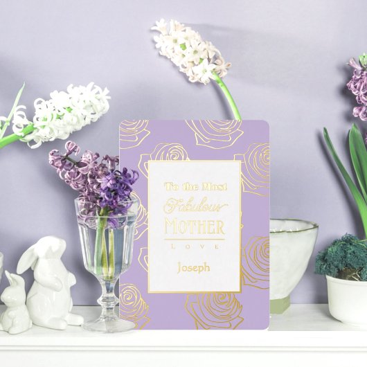 Most Fabulous Mother Lavender Foil Invitation 箔招待状
