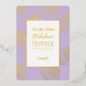 Most Fabulous Mother Lavender Foil Invitation 箔招待状 (正面)