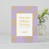 Most Fabulous Mother Lavender Foil Invitation 箔招待状 (立ち正面)
