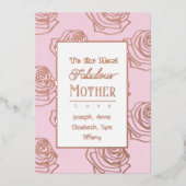 Most Fabulous Mother Pink 箔招待状 (正面)