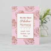 Most Fabulous Mother Pink 箔招待状 (立ち正面)