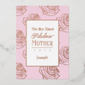 Most Fabulous Mother Pink Foil Invitation 箔招待状 (正面)