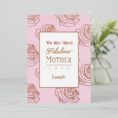 Most Fabulous Mother Pink Foil Invitation 箔招待状 (立ち正面)