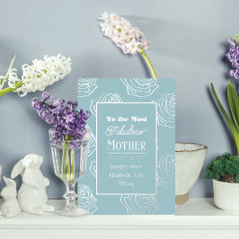 Most Fabulous Mother Robin Egg Blue 箔招待状