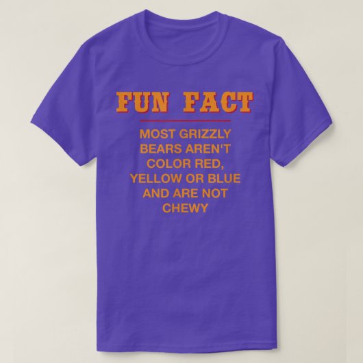 Most Grizzly Bears Aren't Chewy Funny Animal Pun H Tシャツ (デザイン正面)