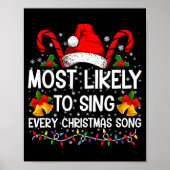 Most Likely Sing Every Christmas Song Xmas Family  ポスター (正面)