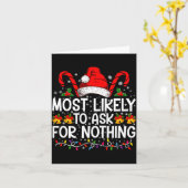 Most Likely To Ask For Nothing Christmas Matching カード (黄色い花)