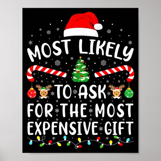 Most Likely To Ask For The Most Expensive Gift Xma ポスター (正面)
