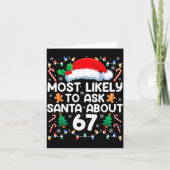 Most Likely To Ask Santa About 67 Funny Christmas  カード (正面)