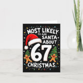 Most Likely To Ask Santa About 67 Funny Christmas  カード (正面)