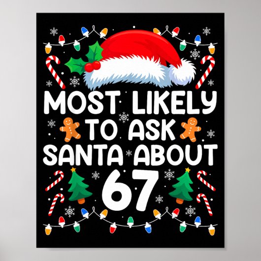 Most Likely To Ask Santa About 67 Funny Christmas  ポスター (正面)