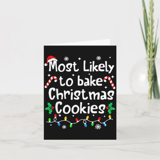 Most Likely To Bake C-hristmas Cookies Baker Match カード (正面)