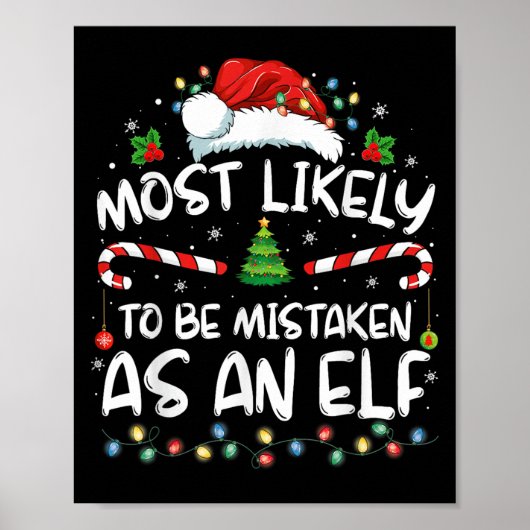 Most Likely To Be Mistaken As An Elf Funny Family  ポスター (正面)
