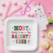Most Likely to Be on the Naughty List ペーパープレート (パーティー)