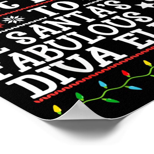 Most Likely To Be Santa's Fabulous Diva Elf- Chris ポスター (角)