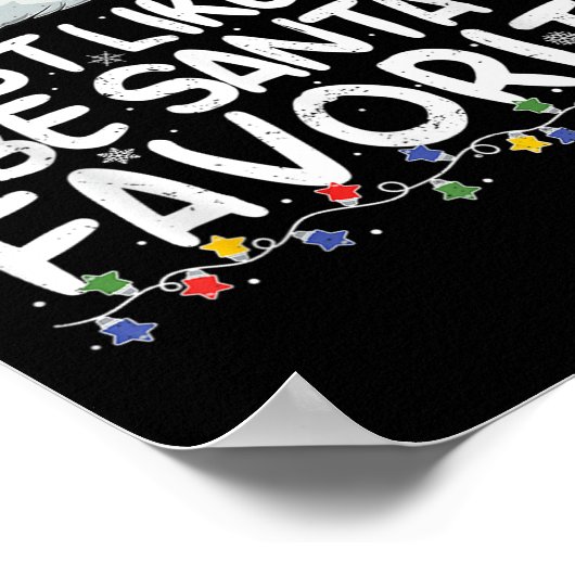 Most Likely To Be Santa's Favorite Matching Christ ポスター (角)