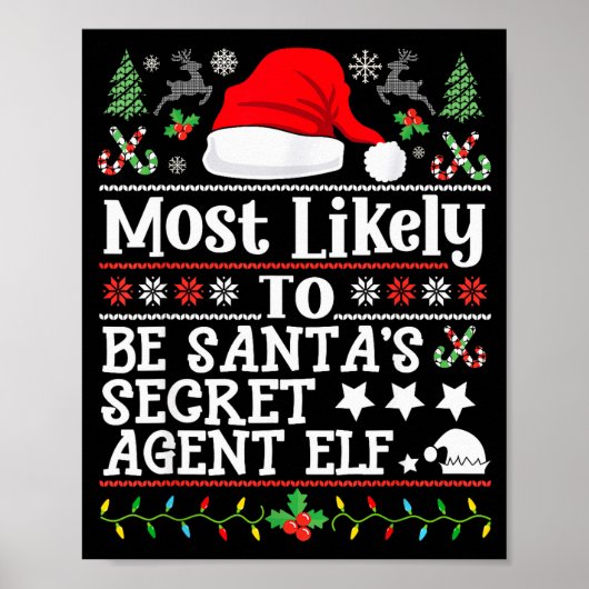 Most Likely To Be Santa's Secret Agent Elf - Chris ポスター (正面)