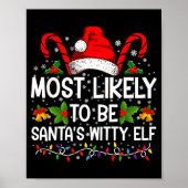 Most Likely To Be Santas Witty Elf Christmas  ポスター (正面)