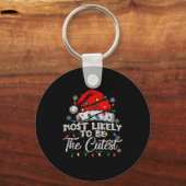 Most Likely To Be The Cutest Matching Family Chris キーホルダー (正面)