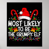 Most Likely To Be The Mpy Elf Funny Xmas ポスター (正面)