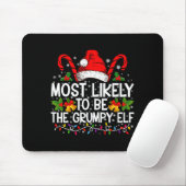 Most Likely To Be The Mpy Elf Funny Xmas マウスパッド (マウス)